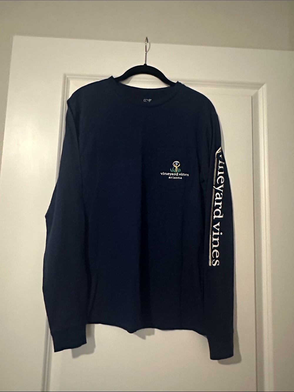 Vineyard Vines Men’s Long-Sleeve Logo Tee - Navy Blue. Worn only a few times